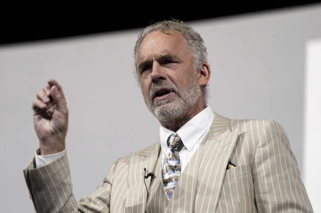 Jordan Peterson speaking during the Alliance for Responsible Citizenship conference at ExCel London, at the Royal Victoria Dock in east London, taken on Monday February 17, 2025.