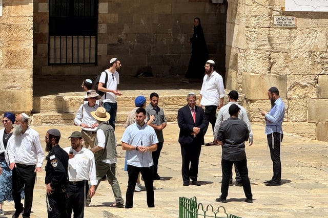Israeli National Security Minister Itamar Ben-Gvir visits the Al-Aqsa compound, also known to Jews as the Temple Mount, during Jerusalem's Day, in Jerusalem's Old City May 26, 2025 REUTERS/Ammar Awad