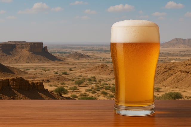 AI generated image of a glass of beer.