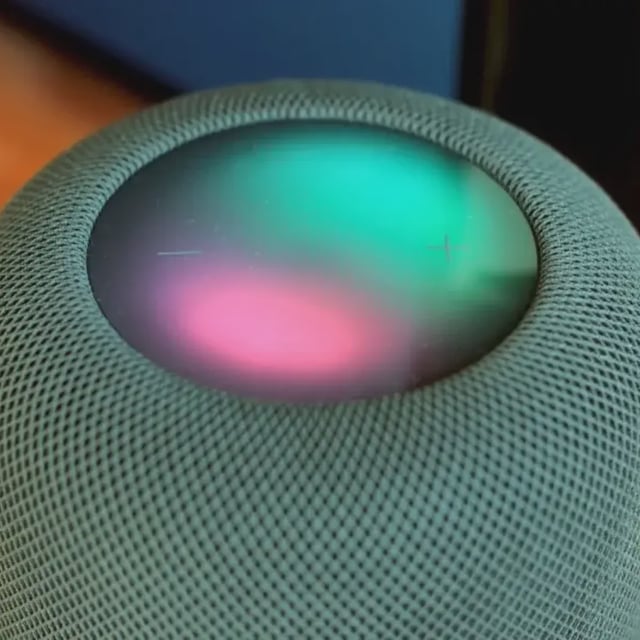 The new HomePod will have a far more advanced display than this one -- if it ever arrives. 