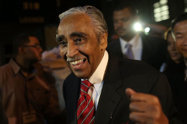Congressman Charles Rangel arrives at his campaign headquarters after polls have closed in his race for the Democratic primary challenge in New York's 15th congressional district on June 26, 2012 in New York City. (Photo by Spencer Platt/Getty Images)