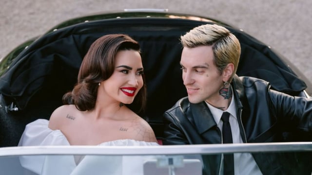 Demi Lovato marries Jordan Lutes in a private ceremony in California.