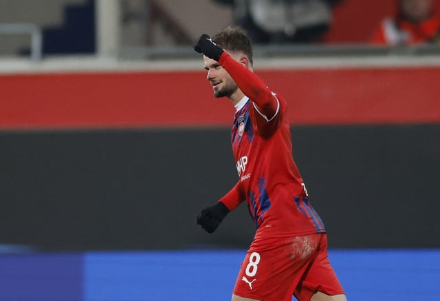 Soccer Football - Conference League - Knockout Phase Playoff - Second Leg - 1. FC Heidenheim v FC Copenhagen - Voith-Arena, Heidenheim, Germany - February 20, 2025 1. FC Heidenheim's Leo Scienza celebrates scoring their first goal REUTERS/Heiko Becker/File Photo