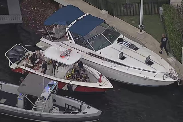 Nearly a dozen people were hurt when an explosion on a boat caused a fire in Fort Lauderdale, Florida, on Monday, officials said.