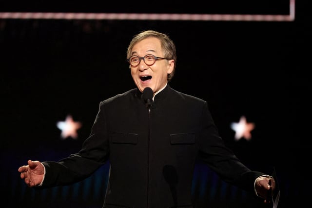 Jackie Chan speaks onstage during the 30th Annual Critics Choice Awards, in Santa Monica, California, U.S., February 7, 2025. REUTERS/Mario Anzuoni/File Photo