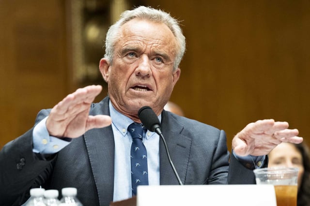 U.S. Health and Human Services Secretary Robert F. Kennedy Jr. speaks at a hearing of the Senate Health, Education, Labor, and Pensions Committee at the U.S. Capitol in Washington, D.C.