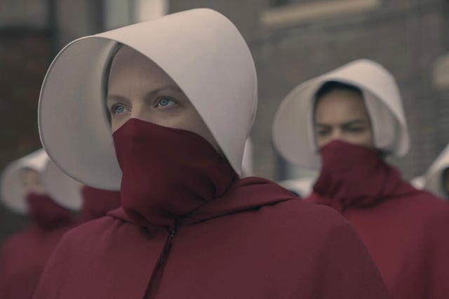 Elisabeth Moss in The Handmaid's Tale.