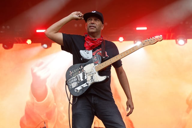 Tom Morello performs during the Boston Calling Music Festival at Harvard Athletic Complex on May 25, 2025 in Boston, Massachusetts.