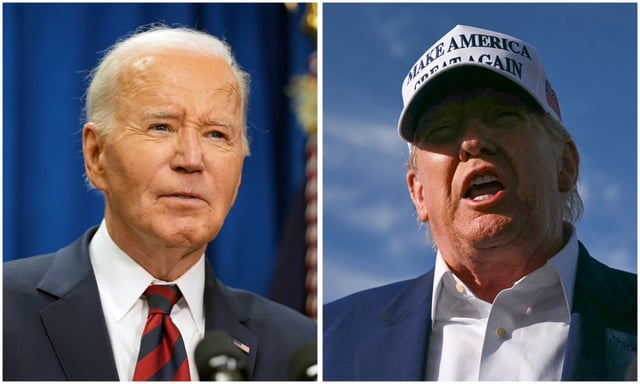 Joe Biden and Donald Trump. (AP; Getty)