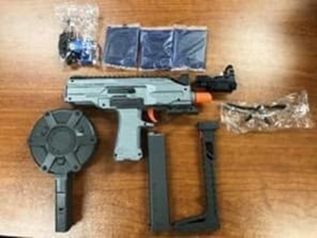 A realistic-looking toy gun shipped by Walmart to New York.
