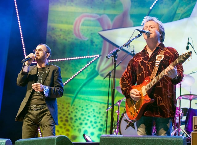 Ringo Starr and Rick Derringer perform at Symphony Hall on June 20, 2011 in Birmingham, England.