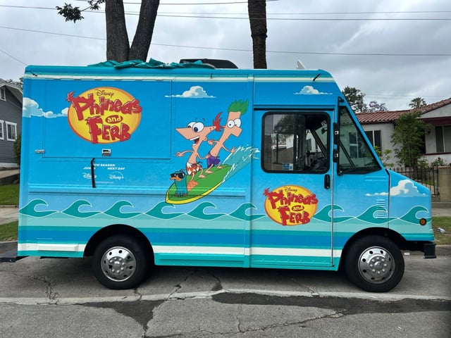 The “Phineas and Ferb” ice cream truck will be visiting various locations in Los Angeles and Orange County ahead of the return of the Disney Channel series. (Courtesy of Disney Branded Television)