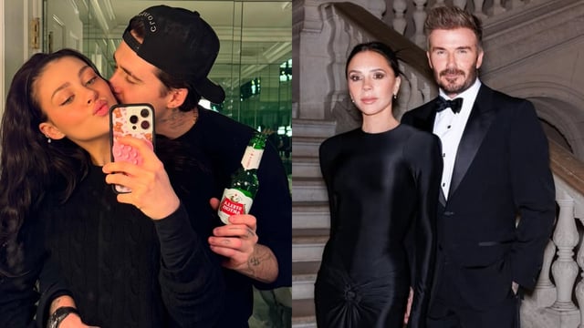 Nicola Peltz and Brooklyn Beckham; Victoria and David Beckham