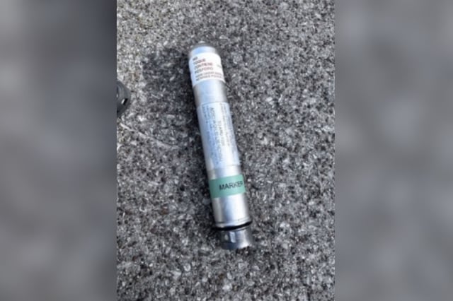 An image released by the Coast Guard of the flares in question.