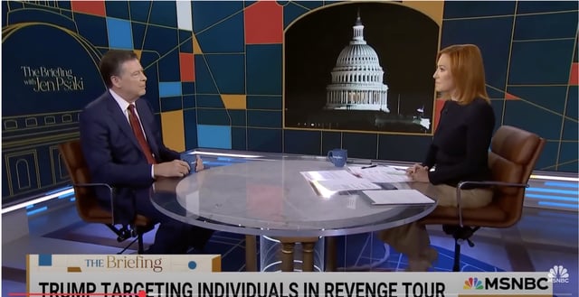 Disgraced former FBI Director James Comey is interviewed by disgraced former White House Press Secretary Jen Psaki.