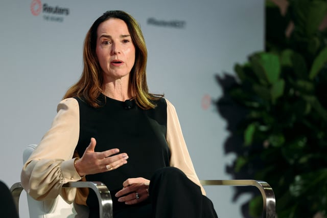 Sarah Friar, Chief Financial Officer of OpenAI, speaks during the Reuters NEXT conference, in New York City, U.S., December 10, 2024. REUTERS/Mike Segar/File Photo