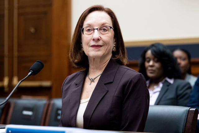Register of Copyrights Shira Perlmutter speaks at a House subcommittee hearing in September 2023. Perlmutter filed a lawsuit last week, after a purge at the Library of Congress.