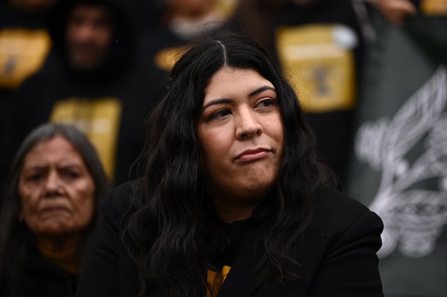 VALS CEO Nerita Waight speaks during a rally supporting bail reform at Victorian Parliament in Melbourne, Tuesday, August 29, 2023. (AAP Image/Joel Carrett) NO ARCHIVING
