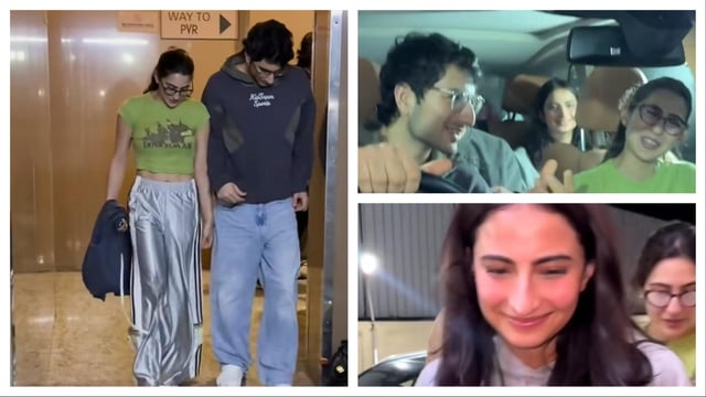 Sara Ali Khan, Ibrahim Ali Khan and Palak Tiwari left in the same car.