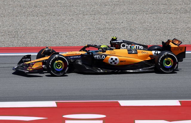 Formula One F1 - Spanish Grand Prix - Circuit de Barcelona-Catalunya, Barcelona, Spain - May 30, 2025 McLaren's Lando Norris during practice REUTERS/Juan Medina