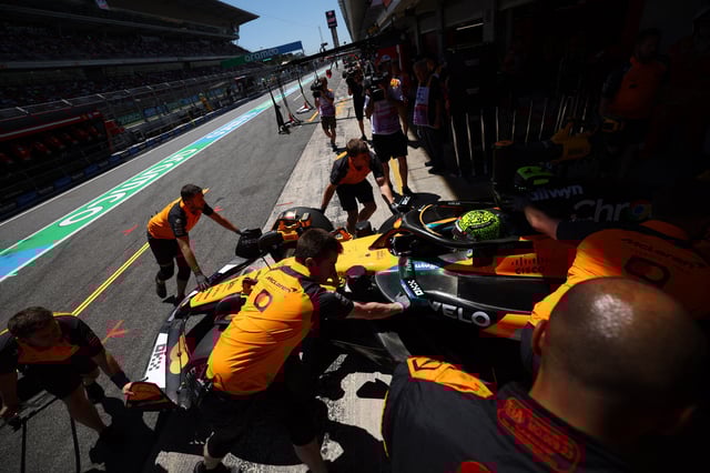 Formula One F1 - Spanish Grand Prix - Circuit de Barcelona-Catalunya, Barcelona, Spain - May 30, 2025 McLaren's Lando Norris during practice REUTERS/Albert Gea