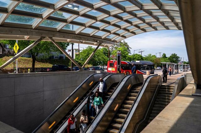 The Stadium-Armory Metro station in Washington, D.C., on April 29, 2025.