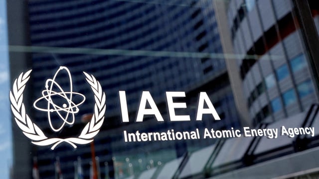 Das Logo der Internationalen Atomenergiebehörde in Wien