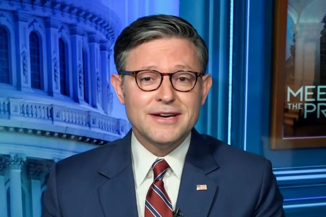 Speaker of the House Mike Johnson, R-La., on NBC News' "Meet the Press" on June 1, 2025.
