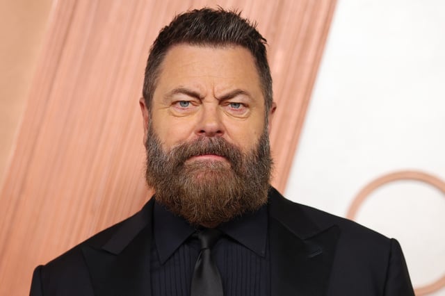 Nick Offerman attends the Oscars on March 2, 2025, in California.