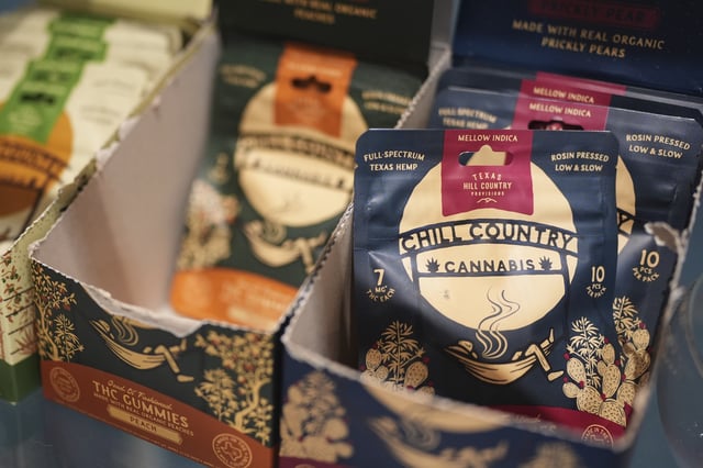 THC products that Texas lawmakers are seeking to ban are seen at the Dope Daughters dispensary, Thursday, May 29, 2025, in Austin, Texas. (AP Photo/Eric Gay)