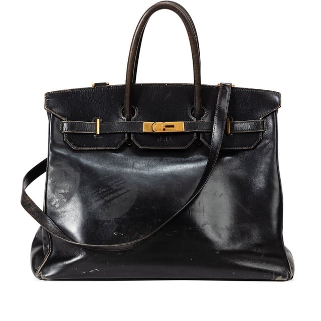 Jane Birkin's Original Birkin_On Sale at Sotheby's Paris_Shoulder Strap Detail