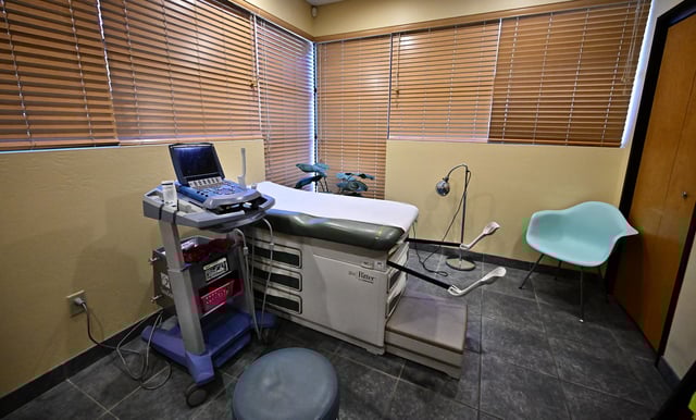 An operating room is pictured at Camelback Family Planning, an abortion clinic in Phoenix, Arizona on April 18, 2024. Arizona's abortion laws are in flux.In making its ruling this month, the state's supreme court said since the 2022 overturning of Roe vs. Wade, which had legalized abortion nationwide, Arizona's own arrangements had to revert to a 160-year-old statute, drafted before it was even a state and when women did not have the right to vote.
