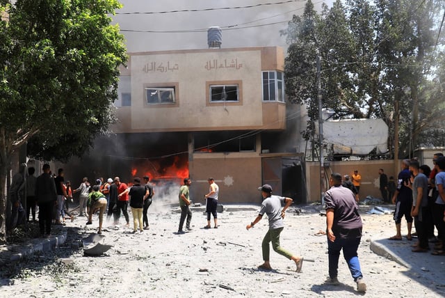 Après une frappe israélienne sur Gaza-City, ce samedi 7 juin.