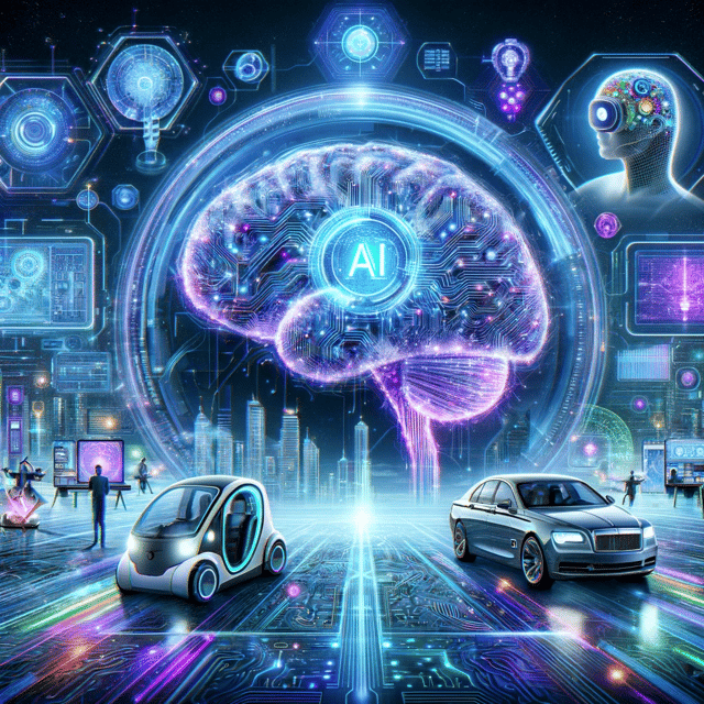 An AI generated image representing AI trends in 2024