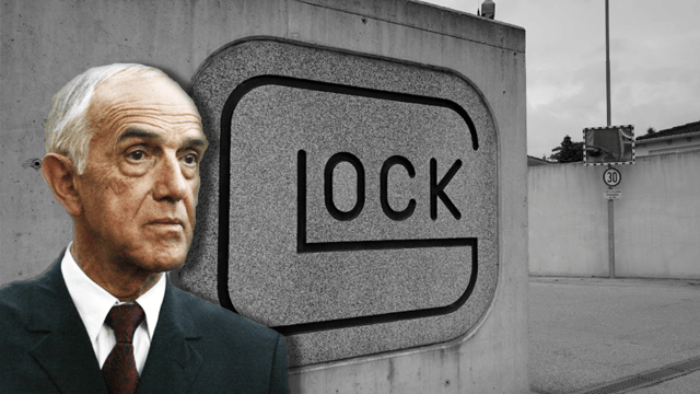 Gaston Glock, who died Wednesday at 94, changed the firearms design, production and manufacturing industry forever. Glock is seen here on Sept. 4, 2003, in Velden, Carinthia, Austria, superimposed over an image of the Glock headquarters in Austria. (Photos: Gert Eggenberger/AFP/Getty Images and Google Maps)