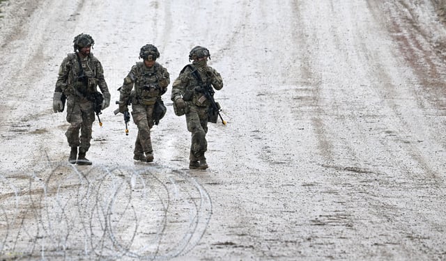 US soldiers during NATO drills in Germany