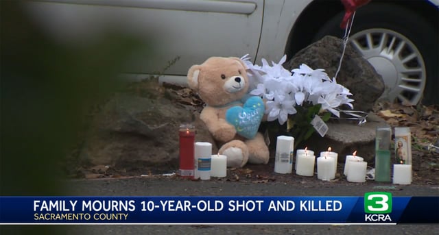 The memorial of gun victim Keith "KJ" Frierson.