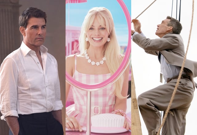 Stills from "Mission: Impossible — Dead Reckoning Part 1," "Barbie," "Oppenheimer"