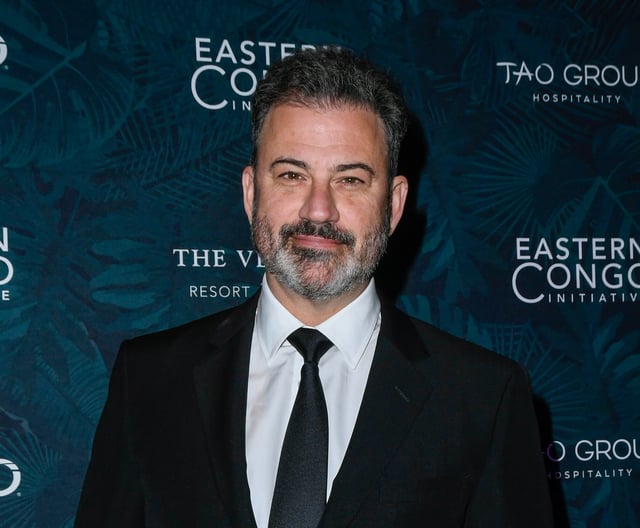 LAS VEGAS, NEVADA - NOVEMBER 17: Jimmy Kimmel attends the 2023 Eastern Congo Initiative Poker and Blackjack Tournament hosted by TAO Group Hospitality at LAVO Restaurant & Nightclub at The Palazzo at The Venetian Resort Las Vegas on November 17, 2023 in Las Vegas, Nevada. (Photo by Mindy Small/Getty Images)
