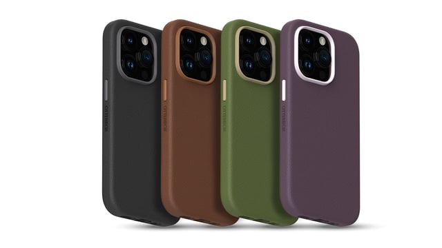 No cows were harmed making the new Symmetry Series Cactus Leather iPhone cases .