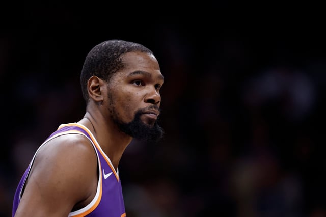 Kevin Durant #35 of the Phoenix Suns in action during the game against the Memphis Grizzlies at Footprint Center on January 07, 2024 in Phoenix, Arizona. The Grizzlies defeated the Suns 121-115.