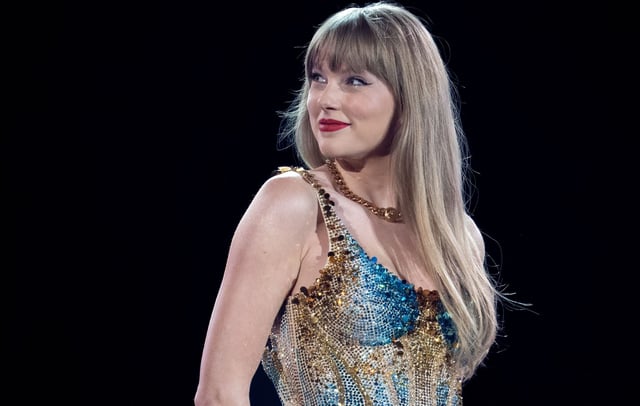 Taylor Swift performs onstage on the first night of her "Eras Tour" at AT&T Stadium in Arlington, Texas, on March 31, 2023. CREDIT: SUZANNE CORDEIRO/AFP via Getty Images