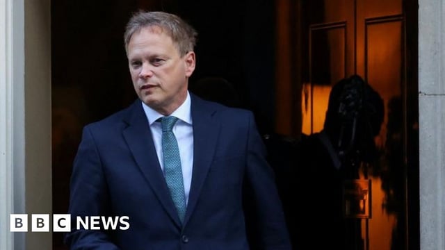 British Defence Secretary Grant Shapps leaves following a Cabinet meeting at 10 Downing Street in London