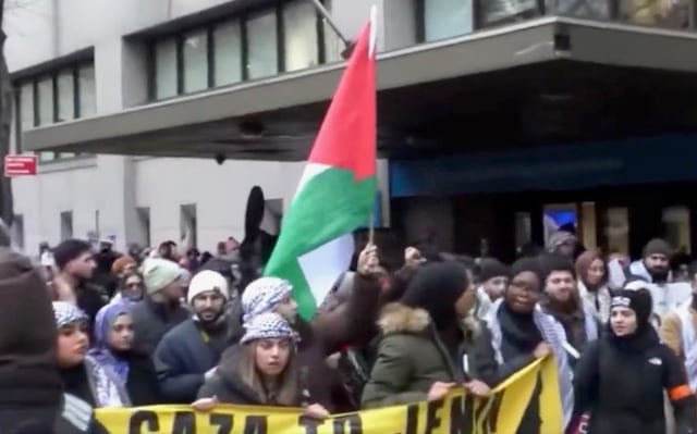 Pro-Palestinian protesters shouted at patients inside Memorial Sloan Kettering Cancer Center.