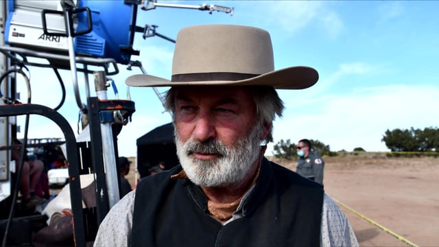 Alec Baldwin on the set of the film “Rust” in October 2021. (Image Courtesy: Santa Fe Co. Sheriff’s Office)