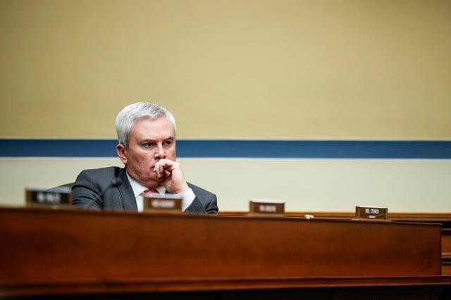 House Oversight Committee chairman Rep. James Comer (R-KY) on Capitol Hill in Washington, DC.  on Dec. 5, 2023. 
