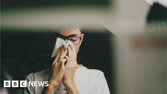 Stock photo of flu patient