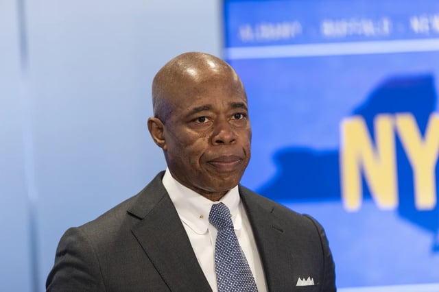 Mayor Eric Adams was in Albany on Tuesday to ask for migrant funding.