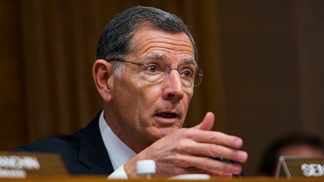 Sen. John Barrasso (R-Wyo.) speaks during a Senate Energy and Natural Resources Committee hearing to examine the President’s proposed FY 2024 budget for the Department of the Interior on Tuesday, May 2, 2023.