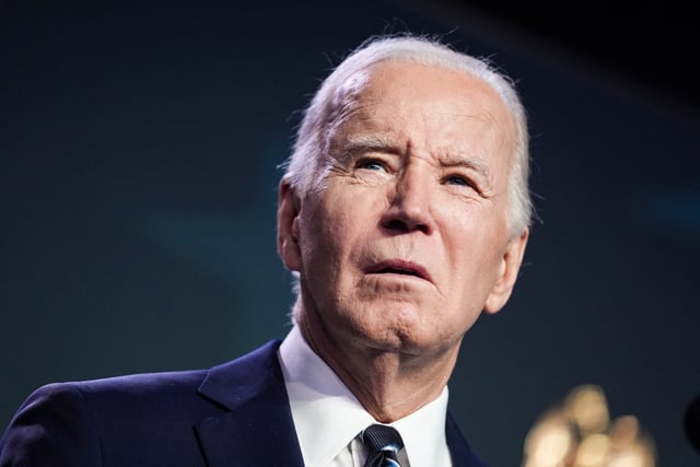 President Joe Biden at the National Association of Counties Legislative Conference in Washington, D.C., on Feb. 12, 2024.